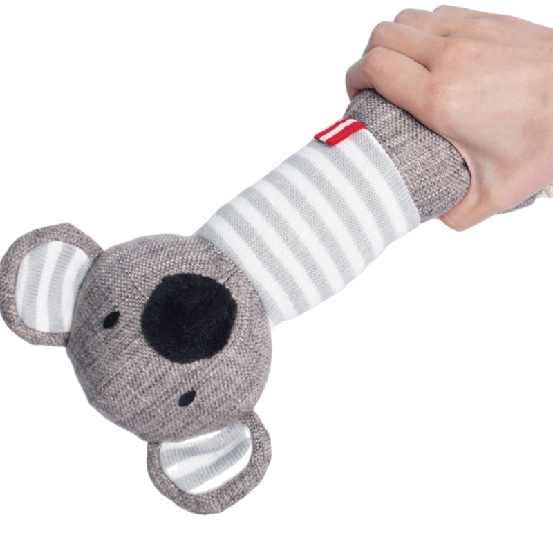 Manufacturer Wholesale Custom Logo Grey Chew Rope Squeaky Plush Dog Toys