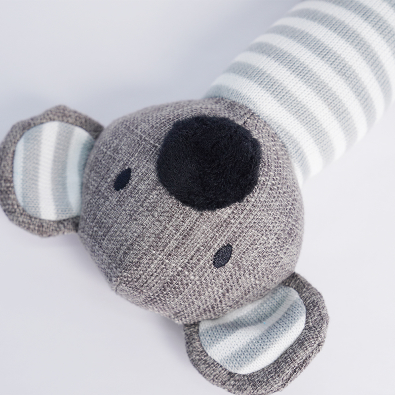 Manufacturer Wholesale Custom Logo Grey Chew Rope Squeaky Plush Dog Toys