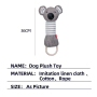 Manufacturer Wholesale Custom Logo Grey Chew Rope Squeaky Plush Dog Toys