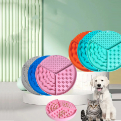Manufacturer wholesale silicone slow feeder round dog lick mat