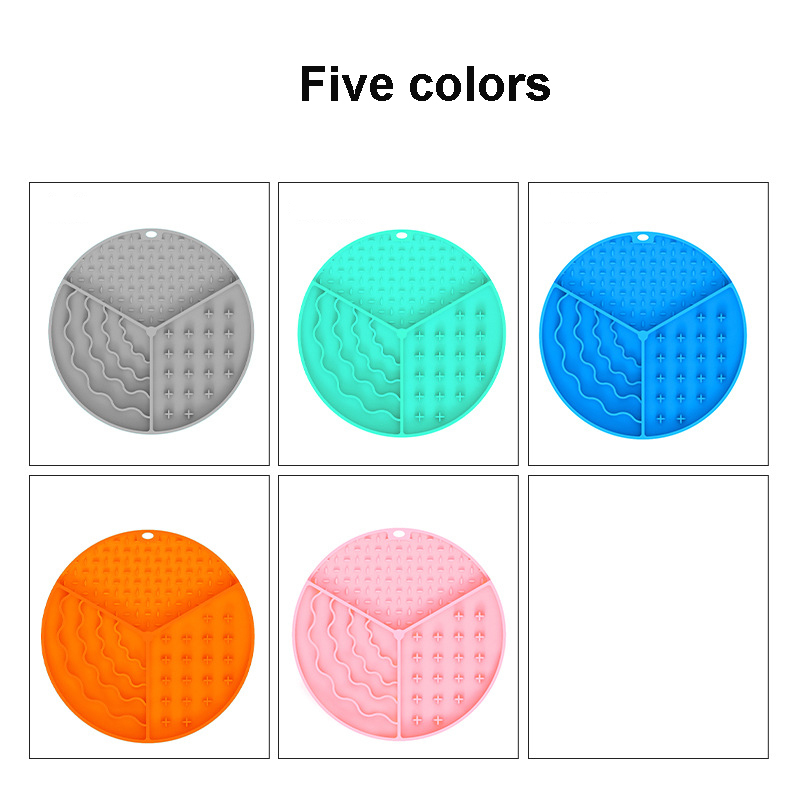 Manufacturer wholesale silicone slow feeder round dog lick mat