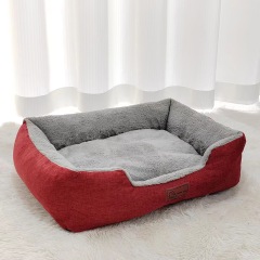 Manufacturer wholesale soft plush fluffy cat dog warm bed