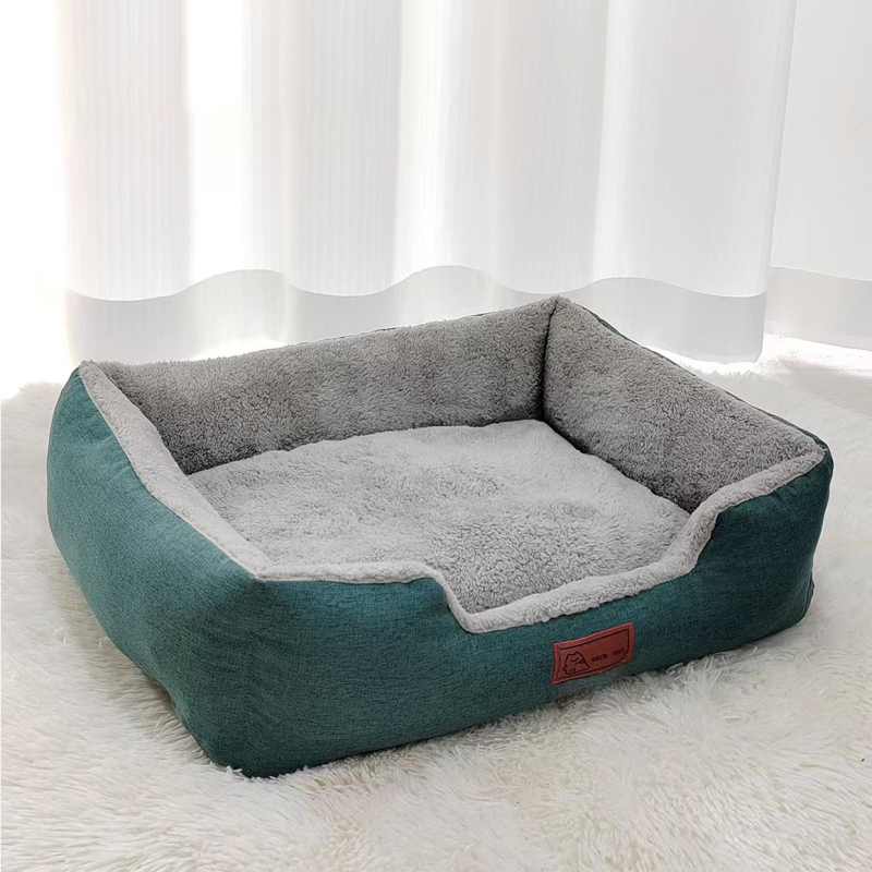 Manufacturer wholesale soft plush fluffy cat dog warm bed