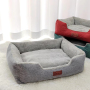Manufacturer wholesale soft plush fluffy cat dog warm bed