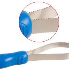 wholesale manufacturer dual purpose blade stainless steel teeth blue dog pet hair remover