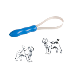 wholesale manufacturer dual purpose blade stainless steel teeth blue dog pet hair remover