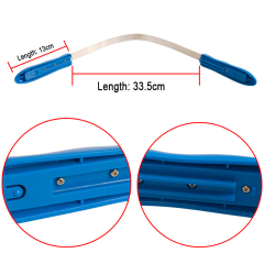 wholesale manufacturer dual purpose blade stainless steel teeth blue dog pet hair remover