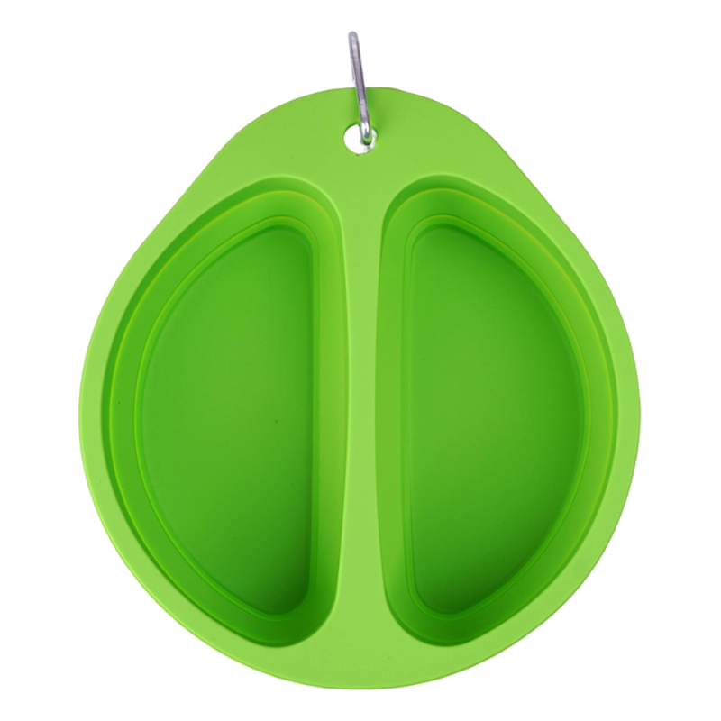 Manufacturer wholesale silicone dog two bowls collapsible