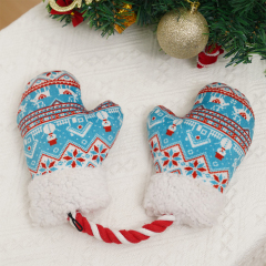 Manufacturer wholesale glove design dog christmas plush rope toys
