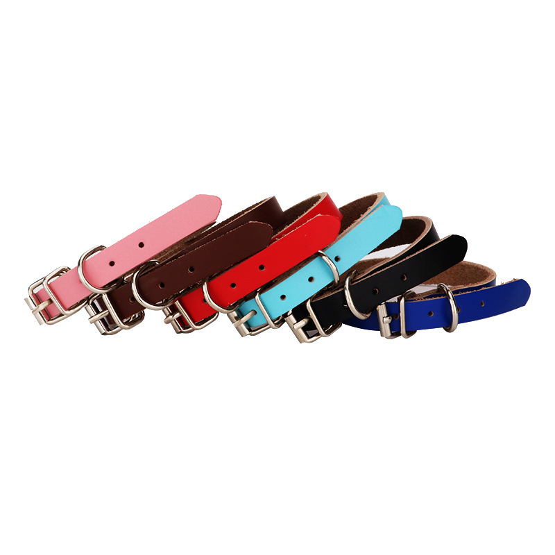Manufacturer wholesale multi-colors cat pet dog leather collar