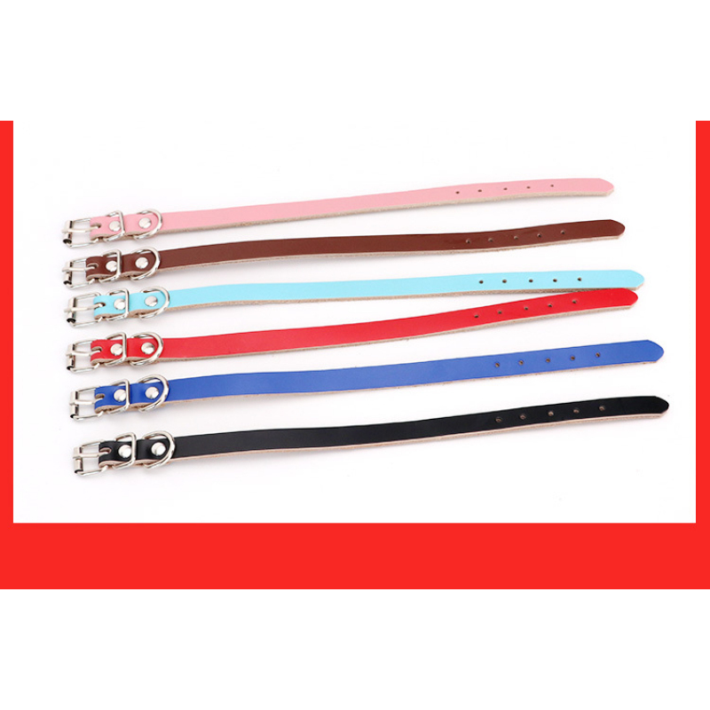 Manufacturer wholesale multi-colors cat pet dog leather collar