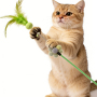 Wholesale  Flower Feather Teaser Cat Stick Toys