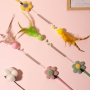 Wholesale  Flower Feather Teaser Cat Stick Toys