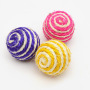 Manufacturer wholesale bite resistance multi-color sisal cat scratching rope ball toy