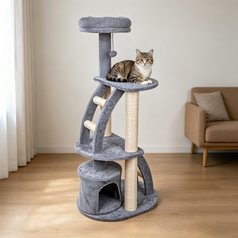 Manufacturer Wholesale Sisal Wood Stairs Cat Tree