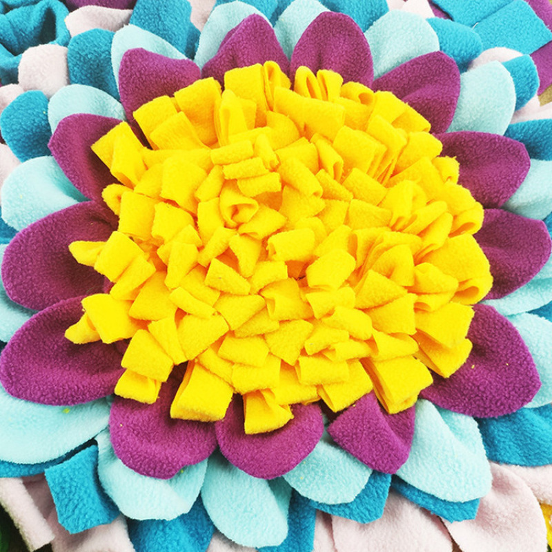 Manufacturer wholesale pink blue dog snuffle mat sun flower design