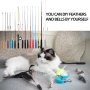 Wholesale Three Four Sections Extendable Adjustable Cat Teasing Stick