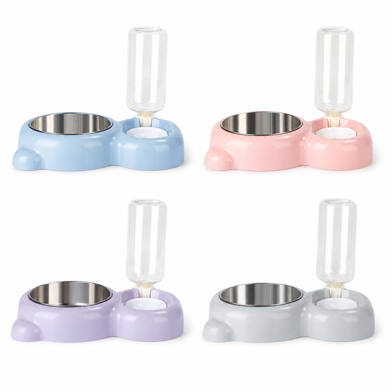 Wholesale Indoor Cat Dog Bowl with Bottle Dispenser