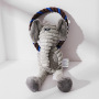 Manufacturer wholesale squeaky dog plush rope toys monkey lion elephant