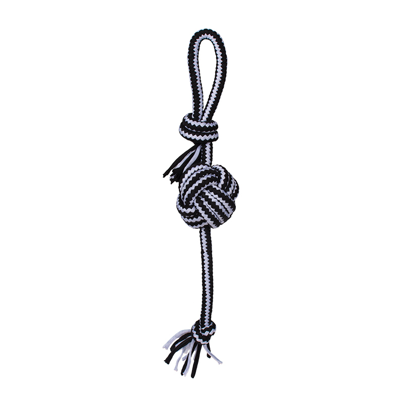 Manufacturer wholesale bite-resistance black white dog hard rope toys set