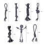 Manufacturer wholesale bite-resistance black white dog hard rope toys set