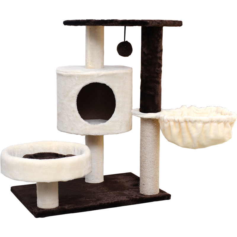 Manufacturer wholesale multi-colors sisal short plush cat scratcher house