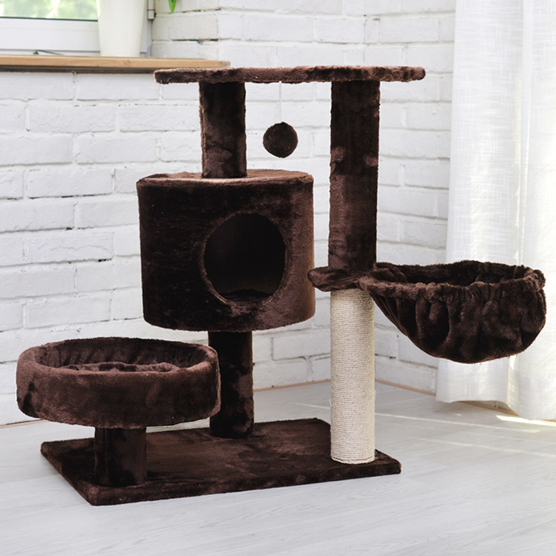 Manufacturer wholesale multi-colors sisal short plush cat scratcher house