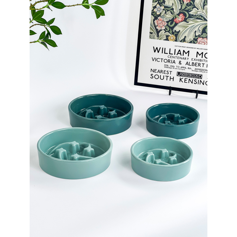 Wholesale Custom Logo Slow Feeder Cat Dog Bowl Ceramic