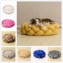 Wholesale Manufacturer Custom Logo Pet Product Supplier Weaving Round Donut Cat Dog Bed Luxury