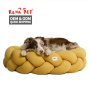 Wholesale Manufacturer Custom Logo Pet Product Supplier Weaving Round Donut Cat Dog Bed Luxury