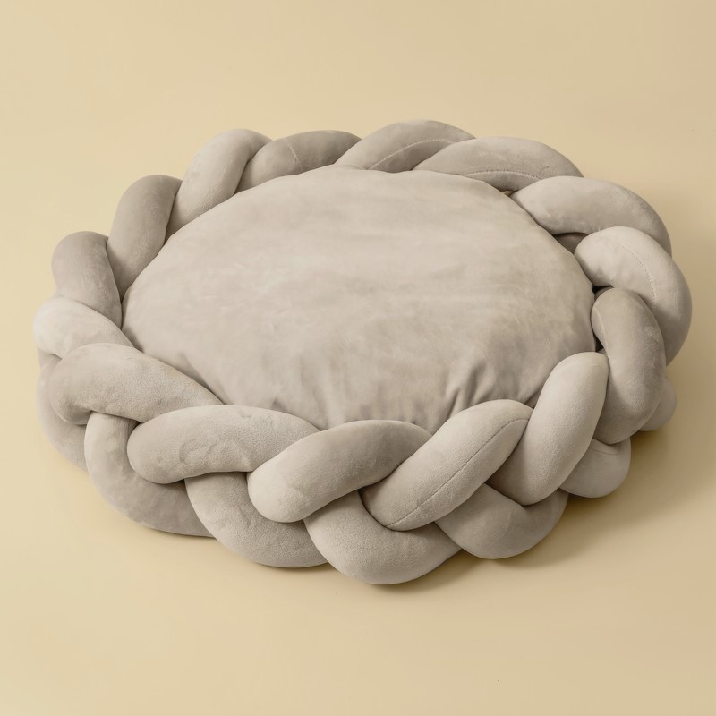 Wholesale Manufacturer Custom Logo Pet Product Supplier Weaving Round Donut Cat Dog Bed Luxury