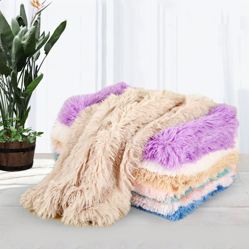 Manufacturer wholesale soft plush pet dog blanket multi-colors