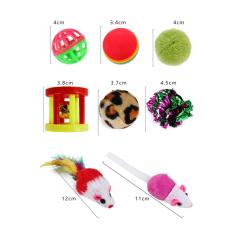 Manufacturer wholesale interactive mouse tunnel plush ball bell cat toys 21 packs