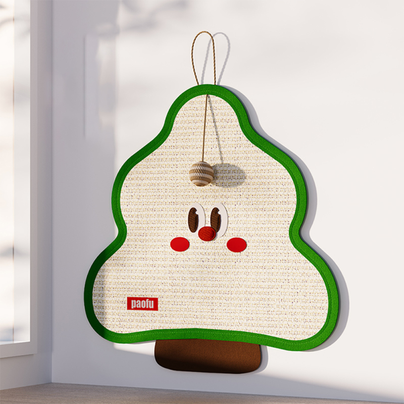 Wholesale Sticker Wall Cactus Tree Design Sisal Cat Scratcher Boards