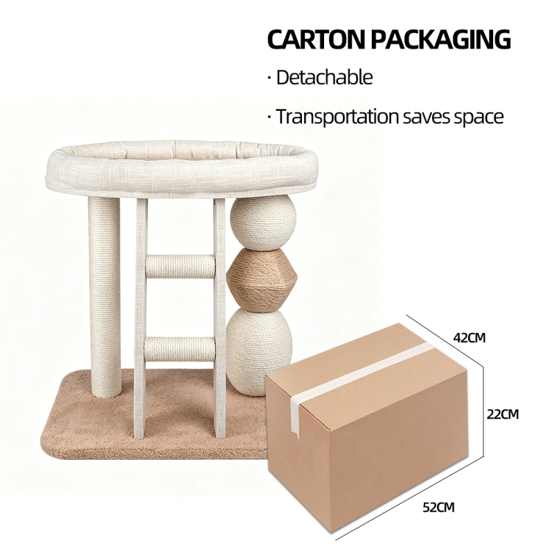 Manufacturer Wholesale OEM Beige Sisal Scratching Post for Cats