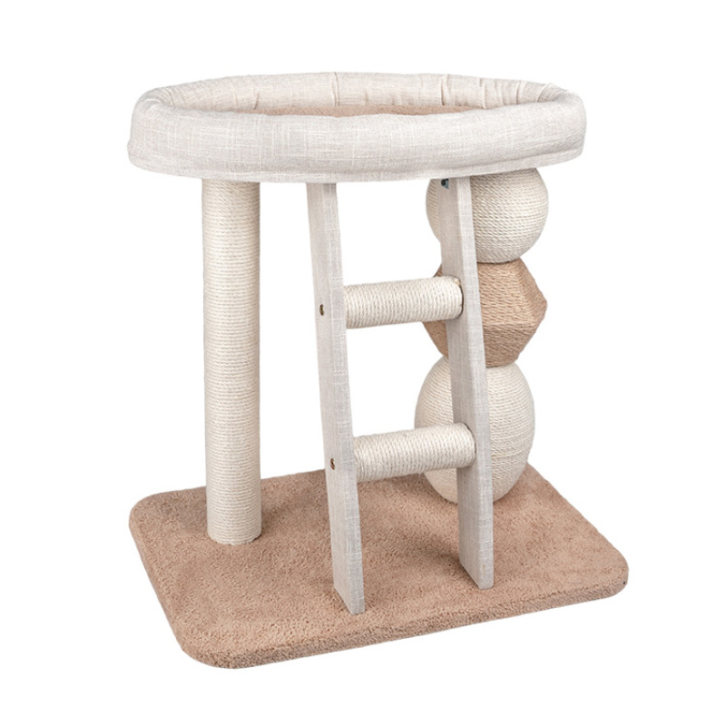 Manufacturer Wholesale OEM Beige Sisal Scratching Post for Cats