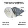 Manufacturer Wholesale Warm Short Plush Cat Sleeping Bag Bed