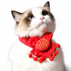 Wholesale Soft Red Warm Pet Cat Dog Scarf
