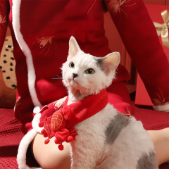 Wholesale Soft Red Warm Pet Cat Dog Scarf