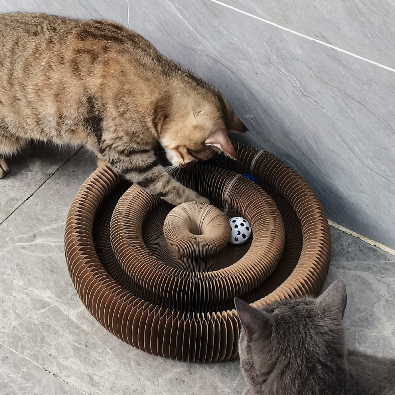 Manufacturer Wholesale Interactive Foldable Deformable Corrugated Cat Scratcher Cardboard