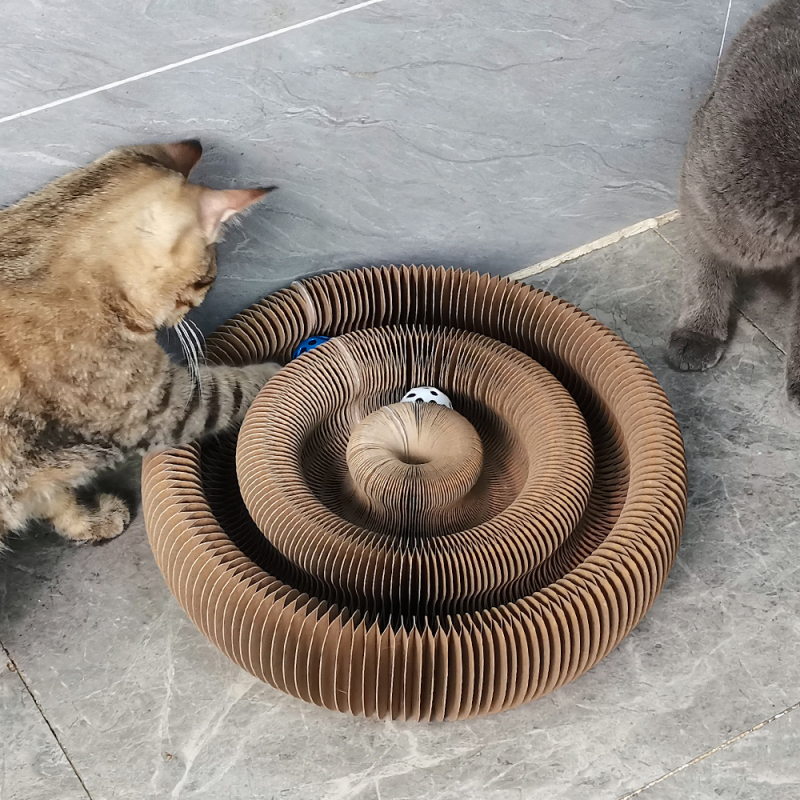 Manufacturer Wholesale Interactive Foldable Deformable Corrugated Cat Scratcher Cardboard