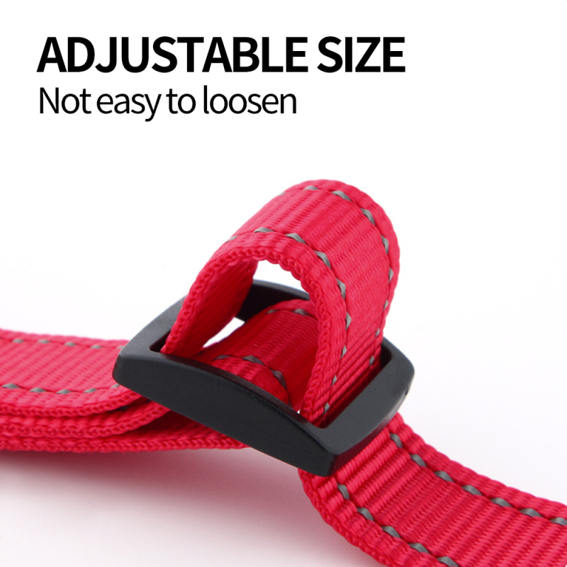 Wholesale Reflective Stripe Nylon Dog Collar Adjustable