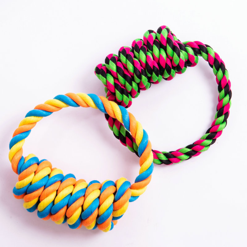 Manufacturer wholesale Interleaved chew dog rope toys semicircle design