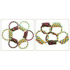 Manufacturer wholesale Interleaved chew dog rope toys semicircle design