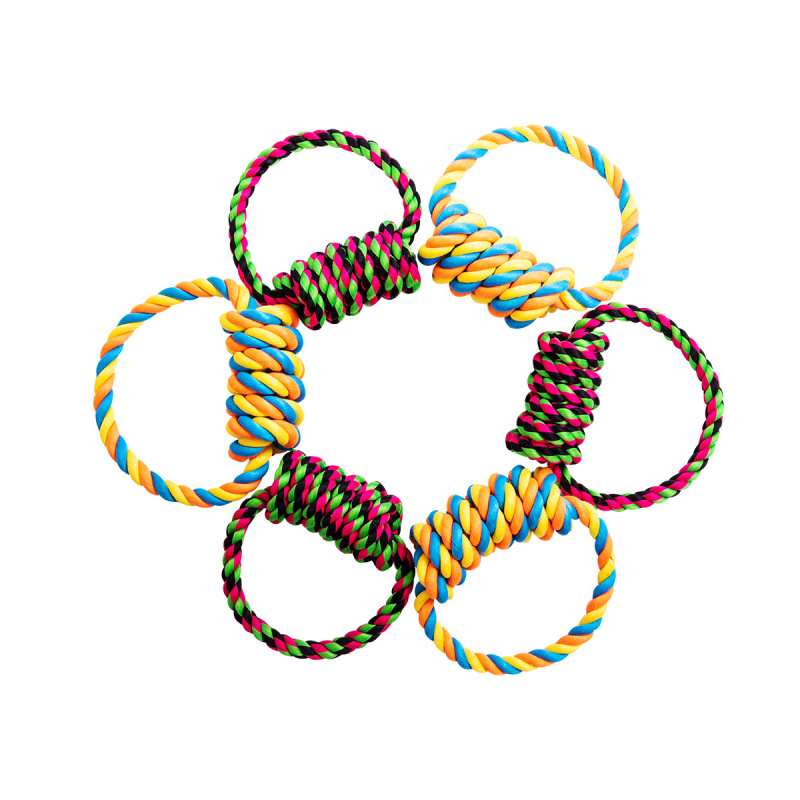 Manufacturer wholesale Interleaved chew dog rope toys semicircle design