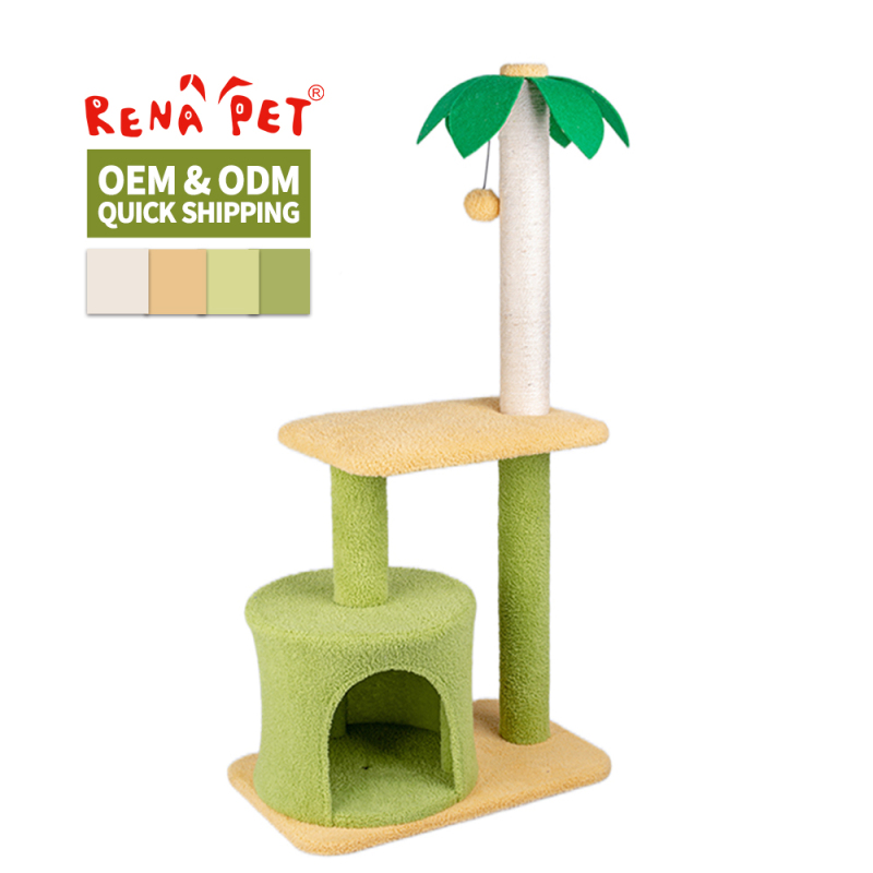 Manufacturer Wholesale Sisal Short Plush Cat Tree House