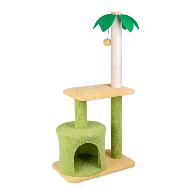 Manufacturer Wholesale Sisal Short Plush Cat Tree House