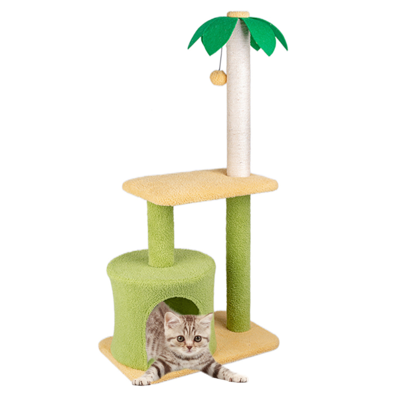 Manufacturer Wholesale Sisal Short Plush Cat Tree House
