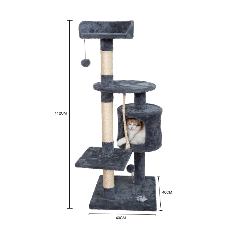 Manufacturer wholesale sisal foldable detachable cat scratcher tree