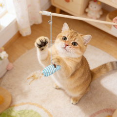 Wholesale Scratcher Ball Feather Stick Cat Teaser